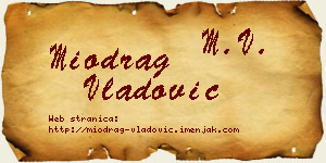 Miodrag Vladović vizit kartica